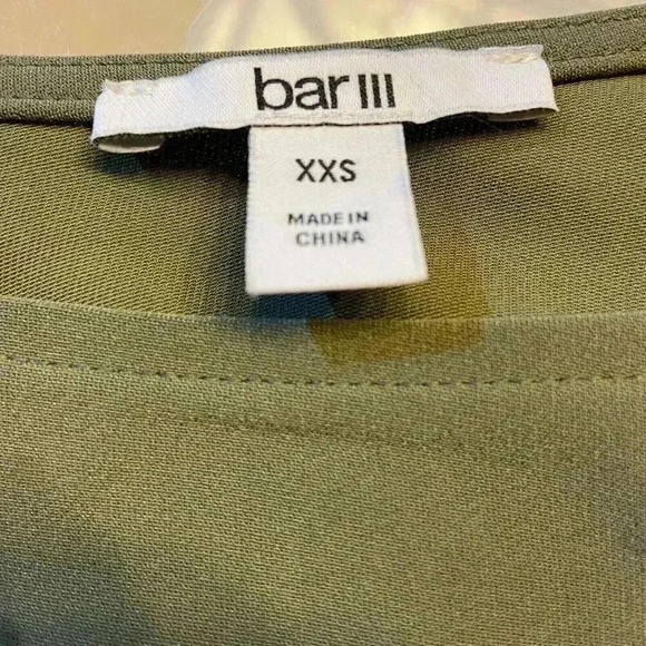 Bar III Essentials Women Jumpsuit XXS Dusty Olive Tie-Waist‎ Wide Leg Sleeveless - Picture 4 of 7